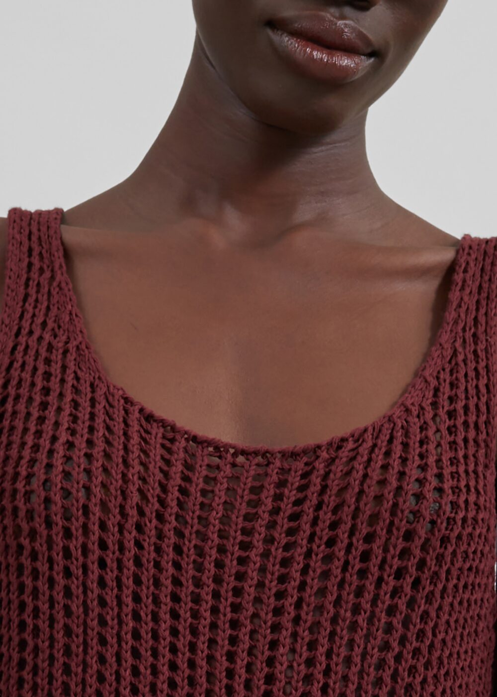 Adrienna Crochet Maxi Dress - Burgundy - Image 7