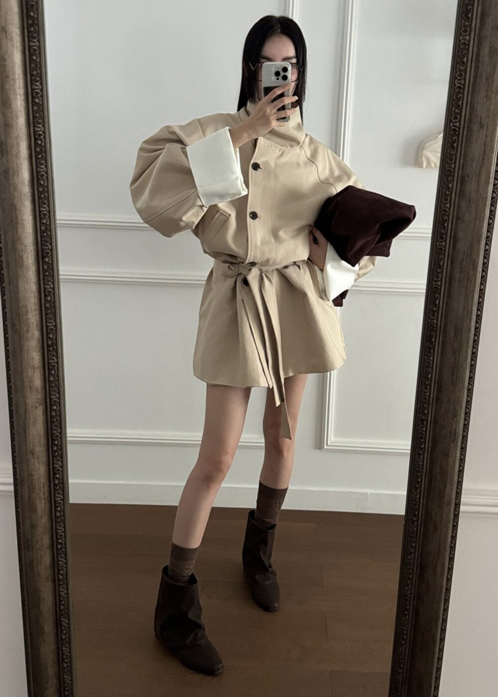 Alberta Short Trench - Beige - Image 9