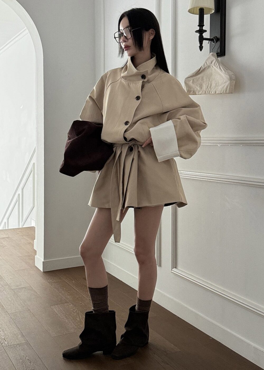 Alberta Short Trench - Beige - Image 12