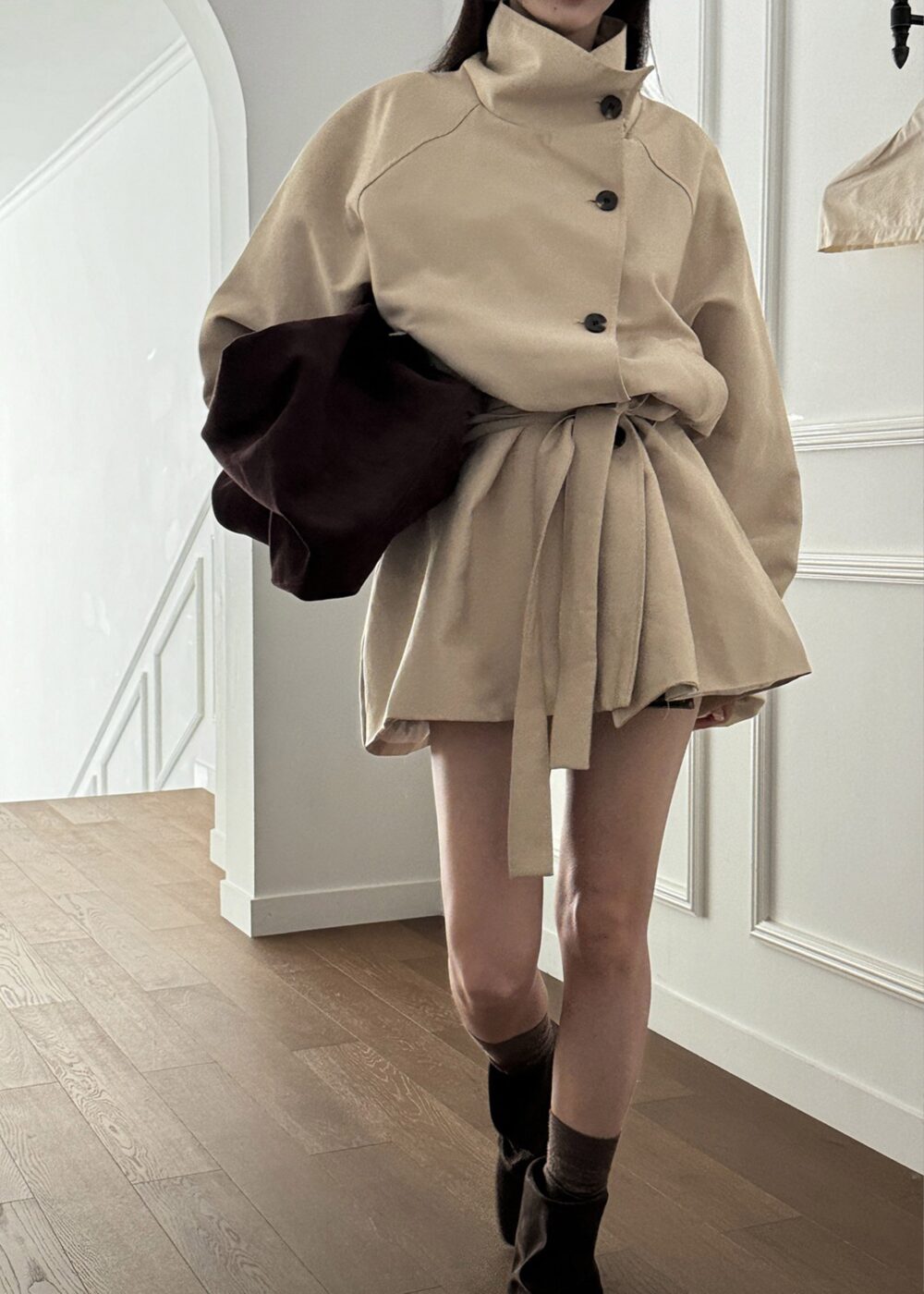 Alberta Short Trench - Beige - Image 13