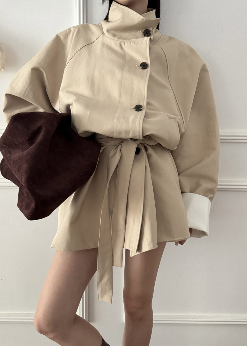 Alberta Short Trench - Beige - Image 15