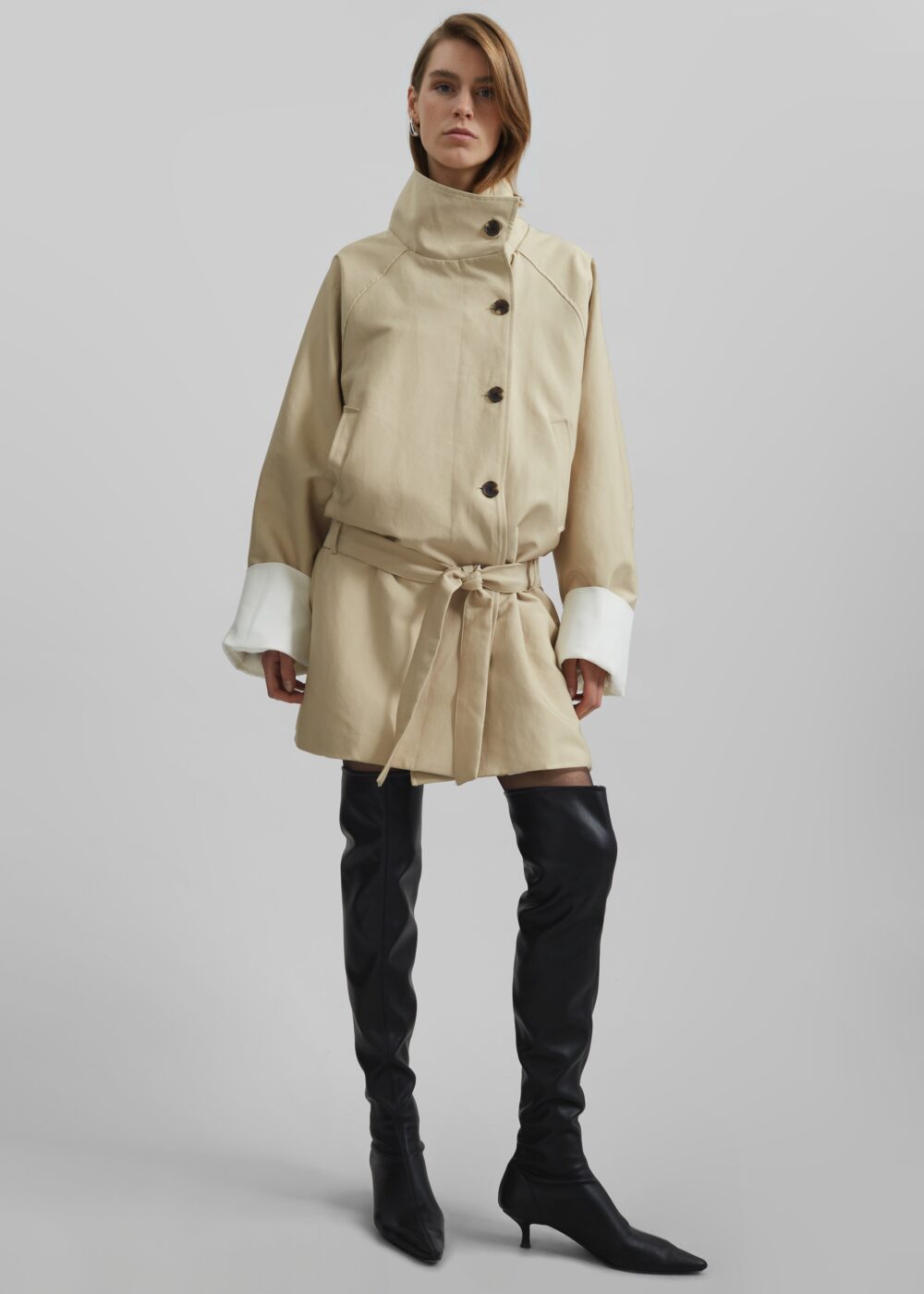 Alberta Short Trench - Beige - Image 5