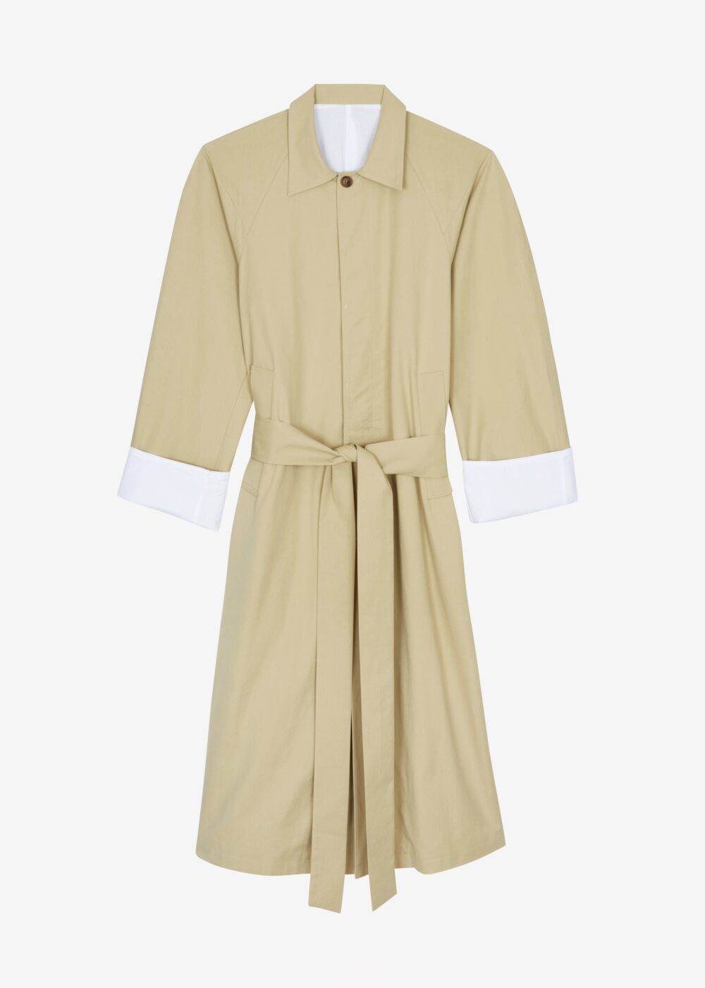 Arlise Oversized Trench Coat - Beige - Image 6