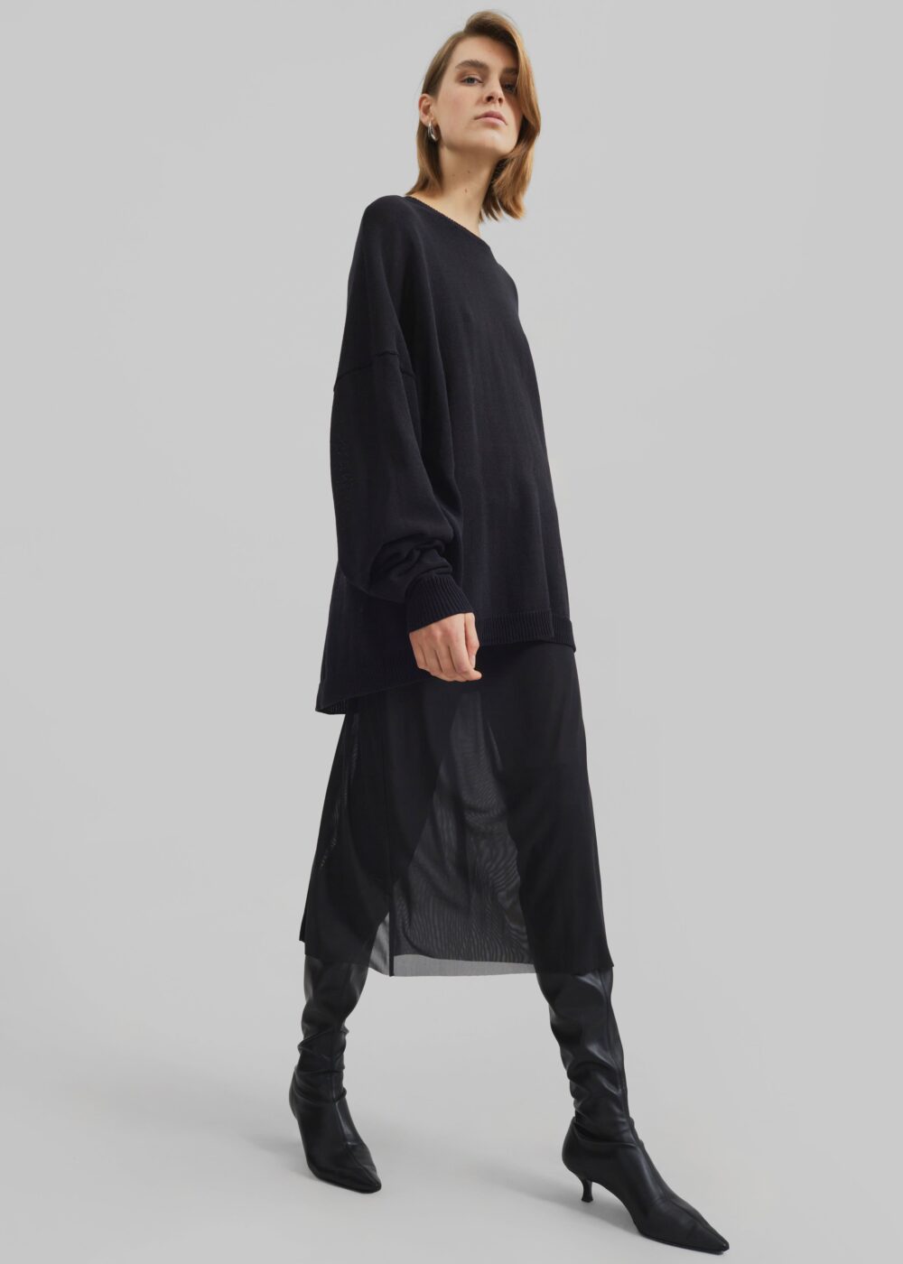 Basel Crew Neck Sweater - Black - Image 4