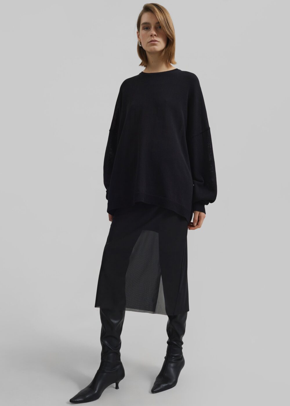 Basel Crew Neck Sweater - Black - Image 5