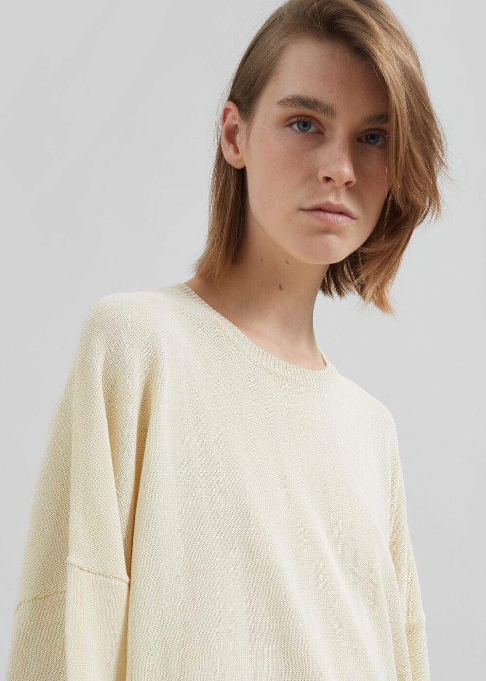 Basel Crew Neck Sweater - Pale Yellow - Image 4