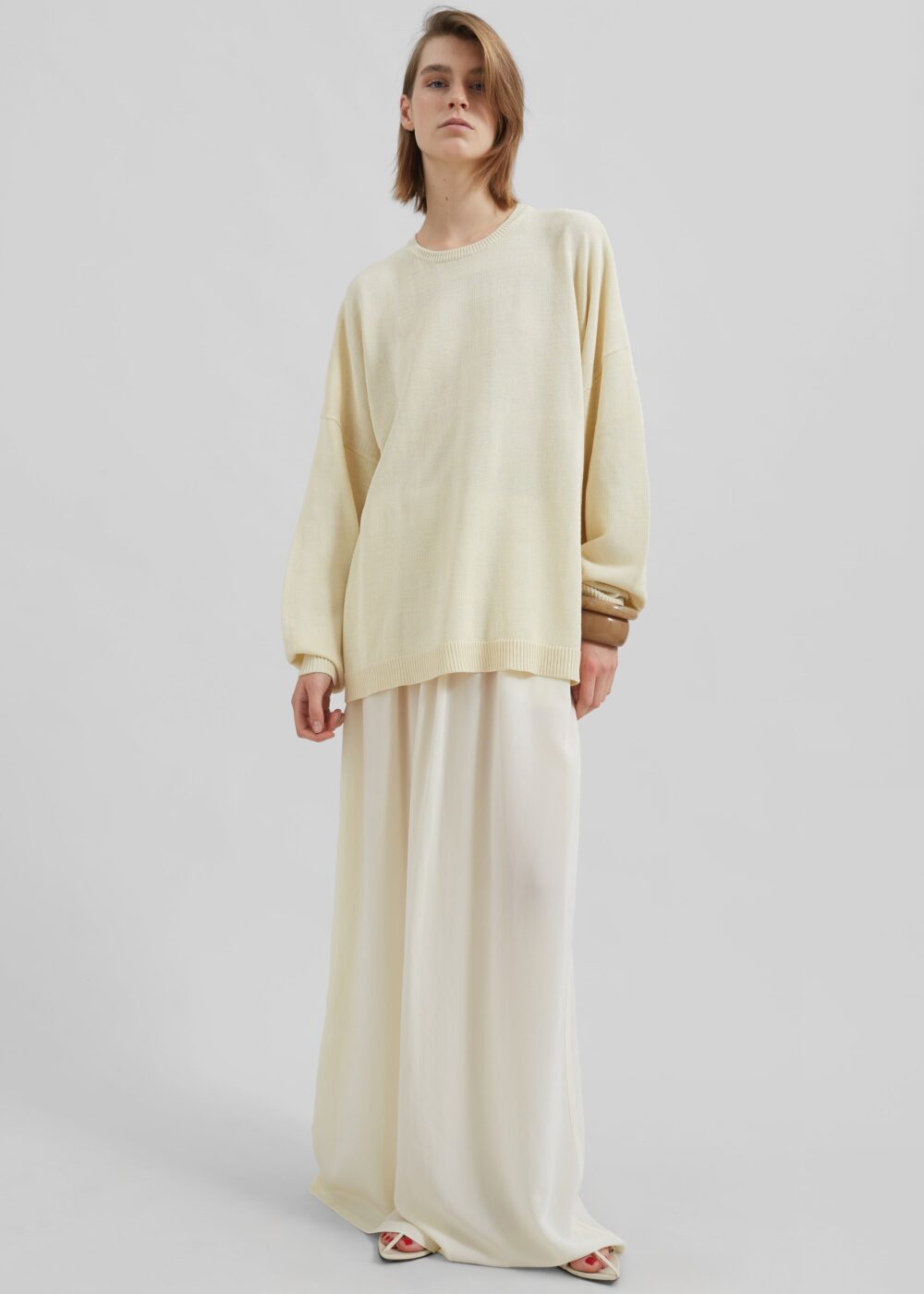 Basel Crew Neck Sweater - Pale Yellow - Image 3