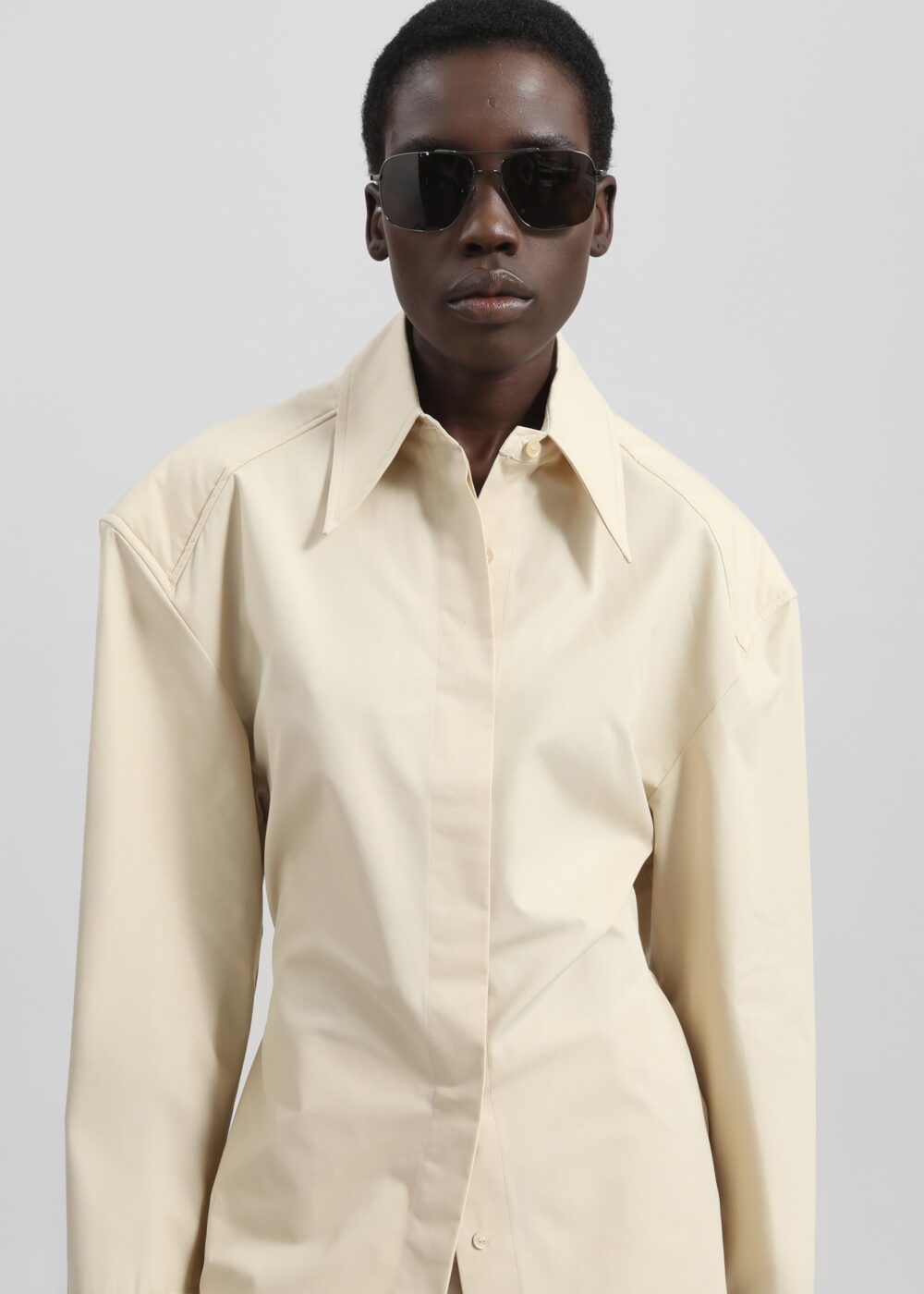 Bec Padded Shirt - Beige - Image 3