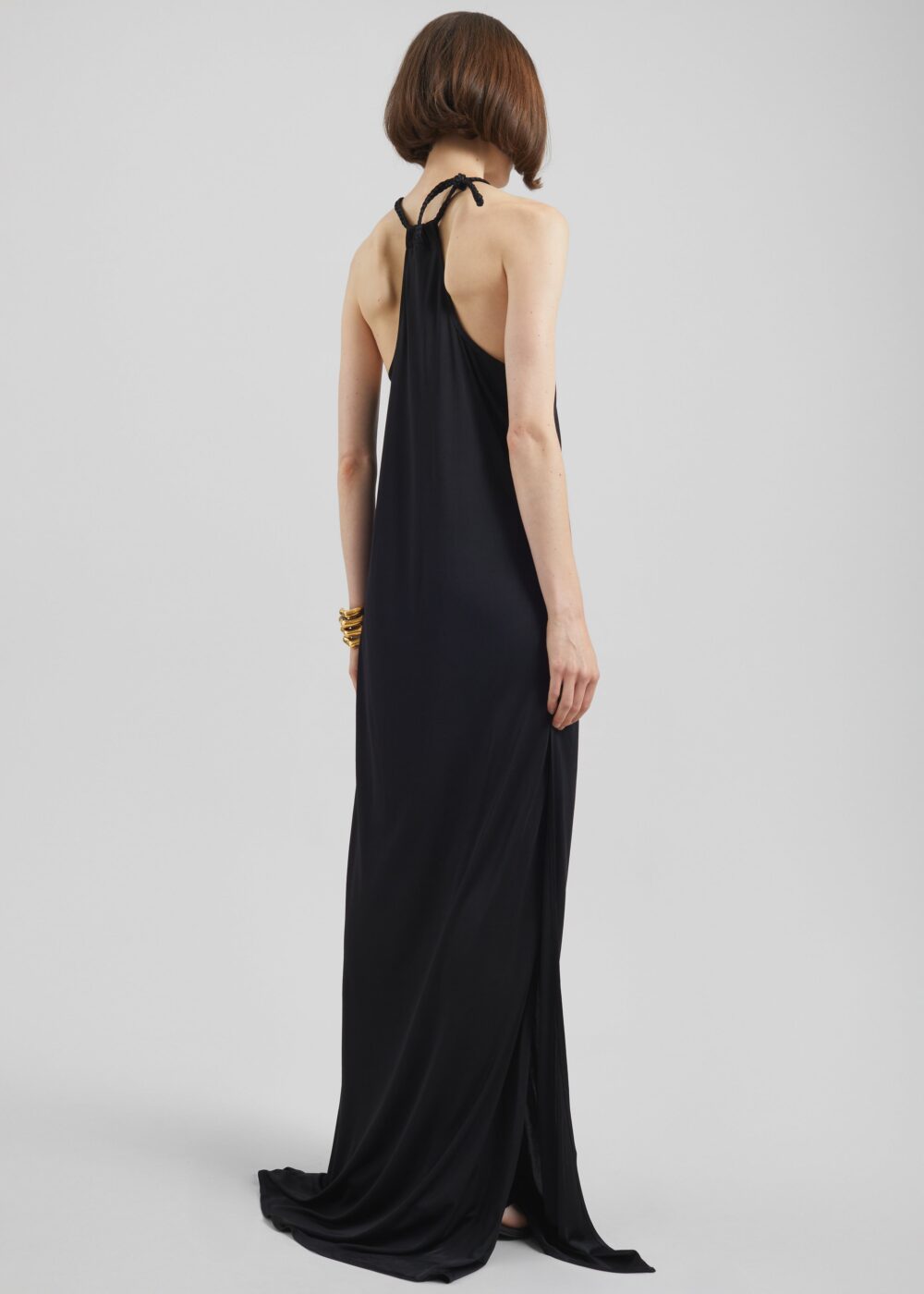 Bevza Spikelet Neck Dress - Black - Image 7