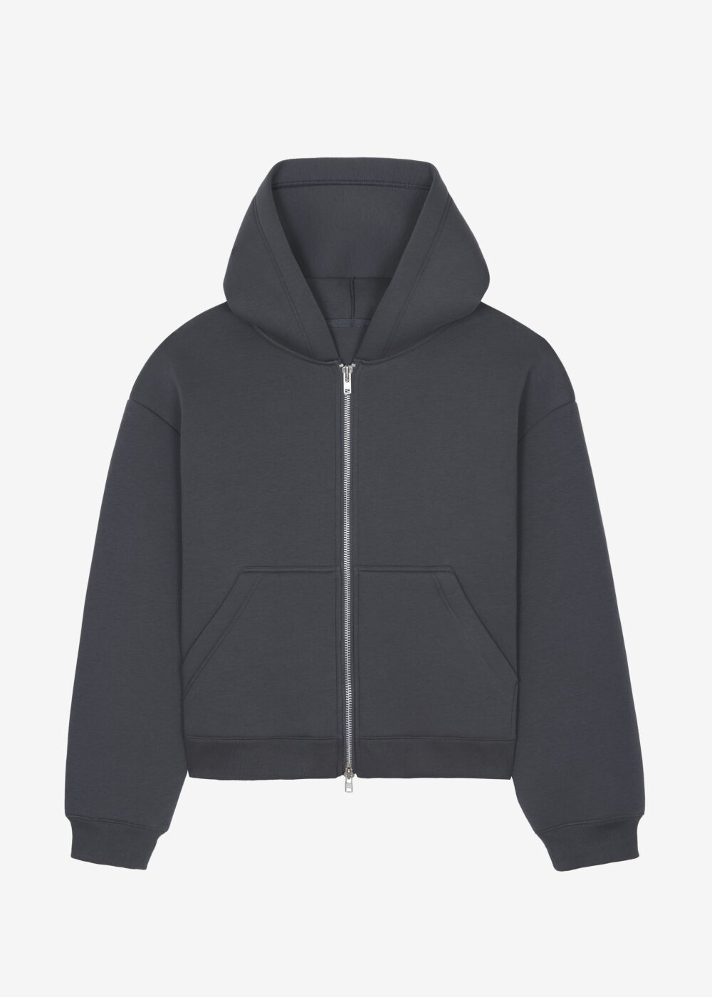 Calder Neoprene Zip-Up Hoodie - Grey - Image 9