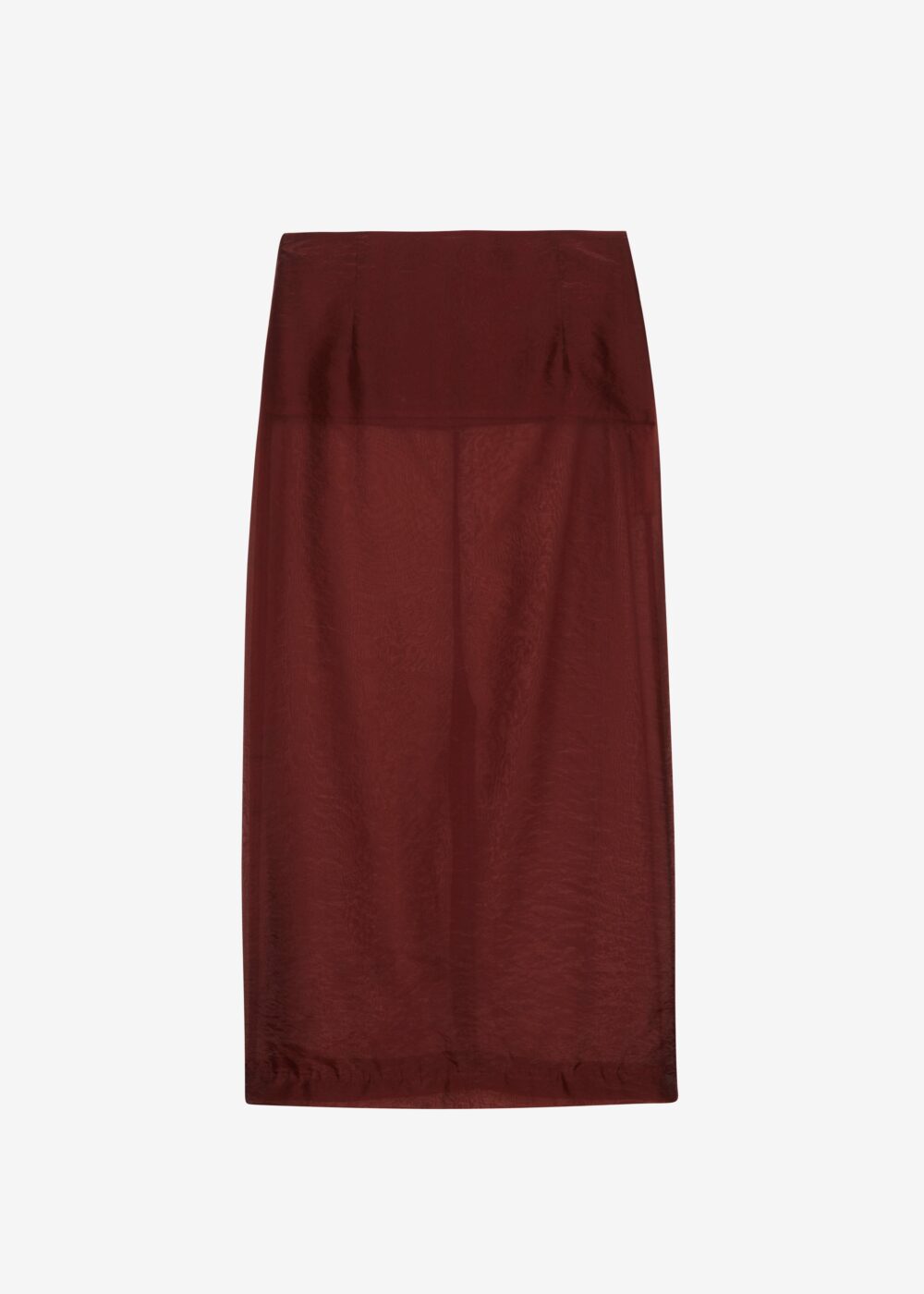 Calliope Semi Sheer Midi Skirt - Burgundy - Image 10