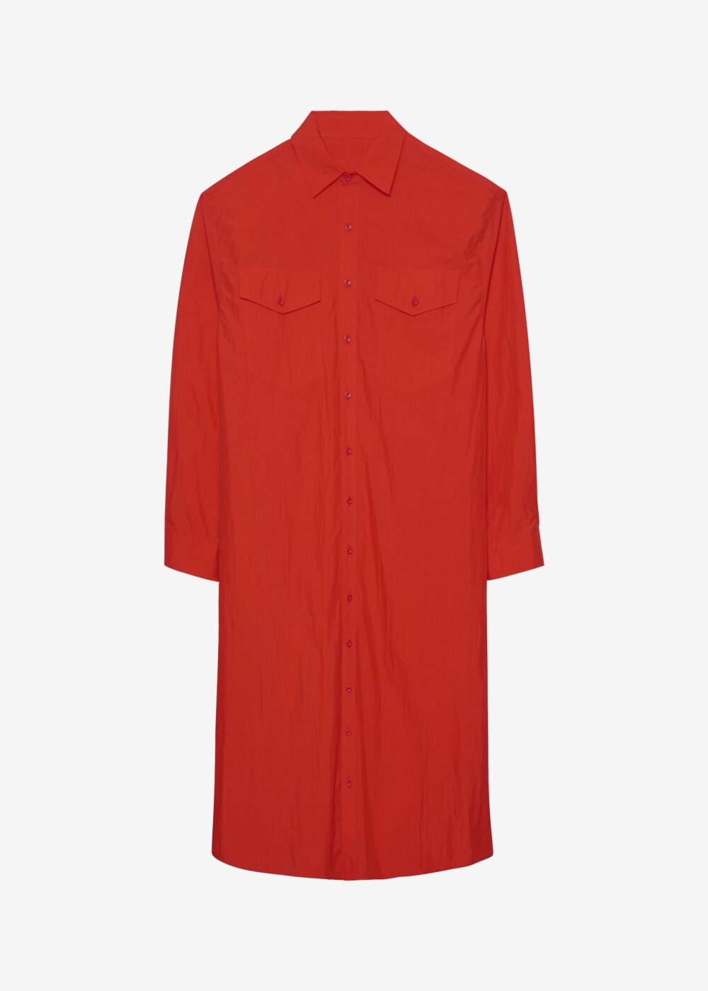Calren Shirt Dress - Red - Image 8