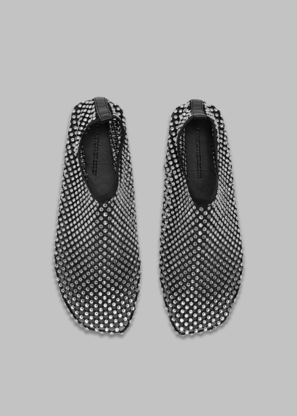 Christopher Esber Minette Crystal Flats - Black - Image 2