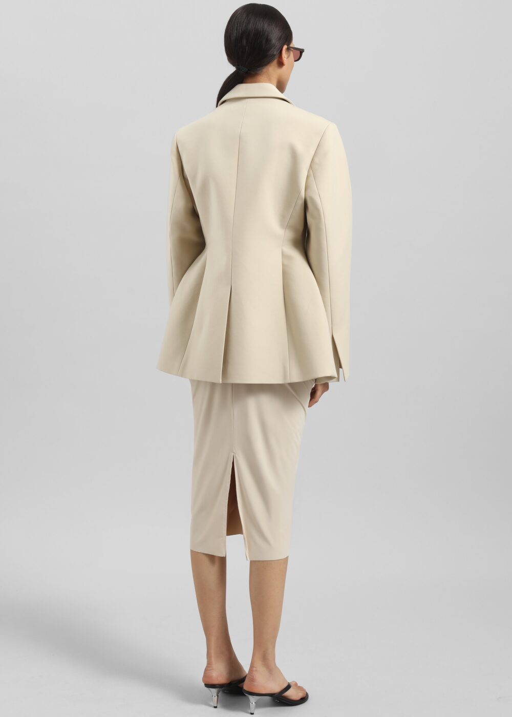Colette Hourglass Blazer - Beige - Image 6