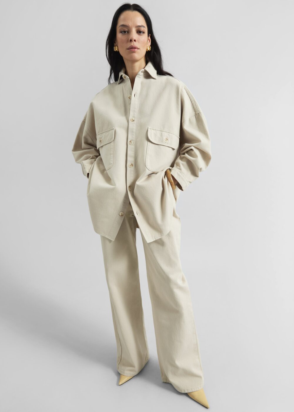 Dallas Denim Overshirt - Sand - Image 4
