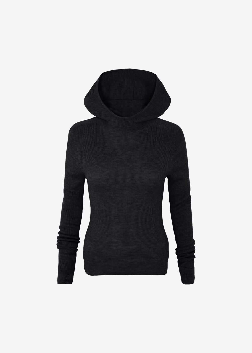 Danae Hooded Knit Top - Black - Image 11