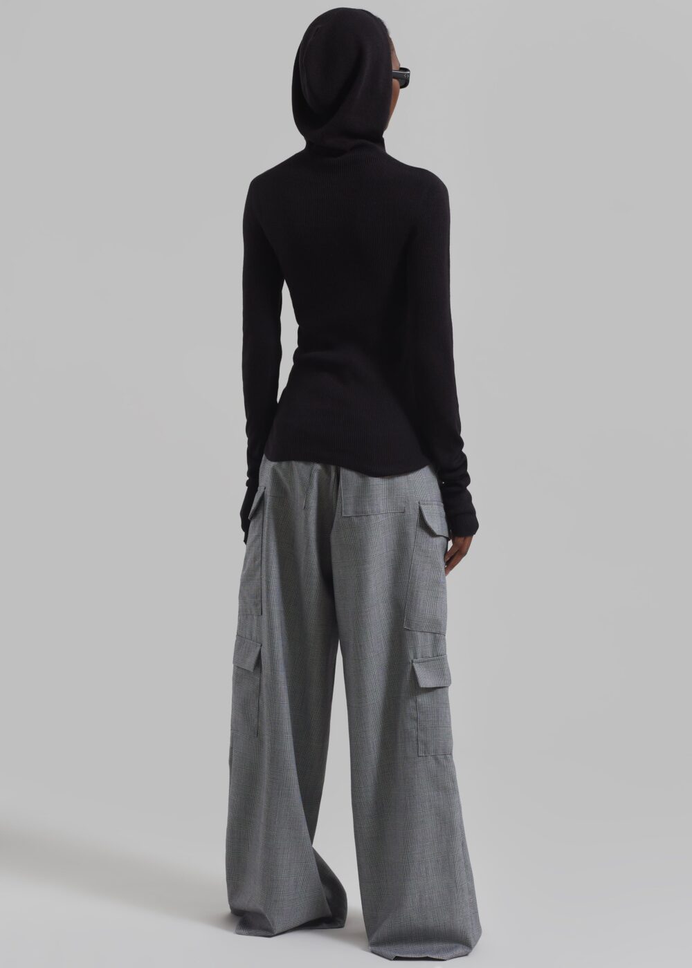 Danae Hooded Knit Top - Black - Image 10