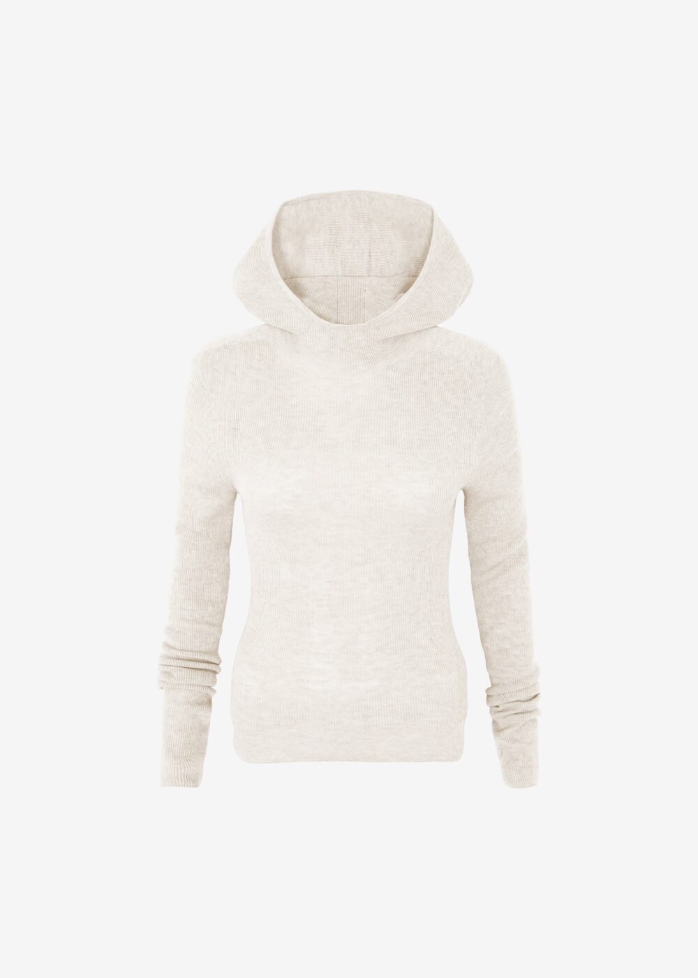 Danae Hooded Knit Top - Off White - Image 8