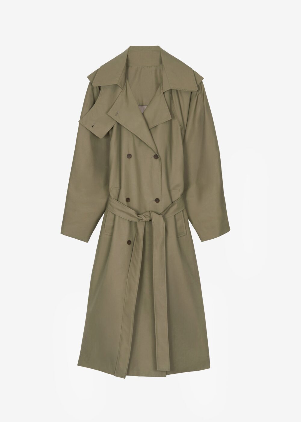 Davos Trench Coat - Pale Olive - Image 8