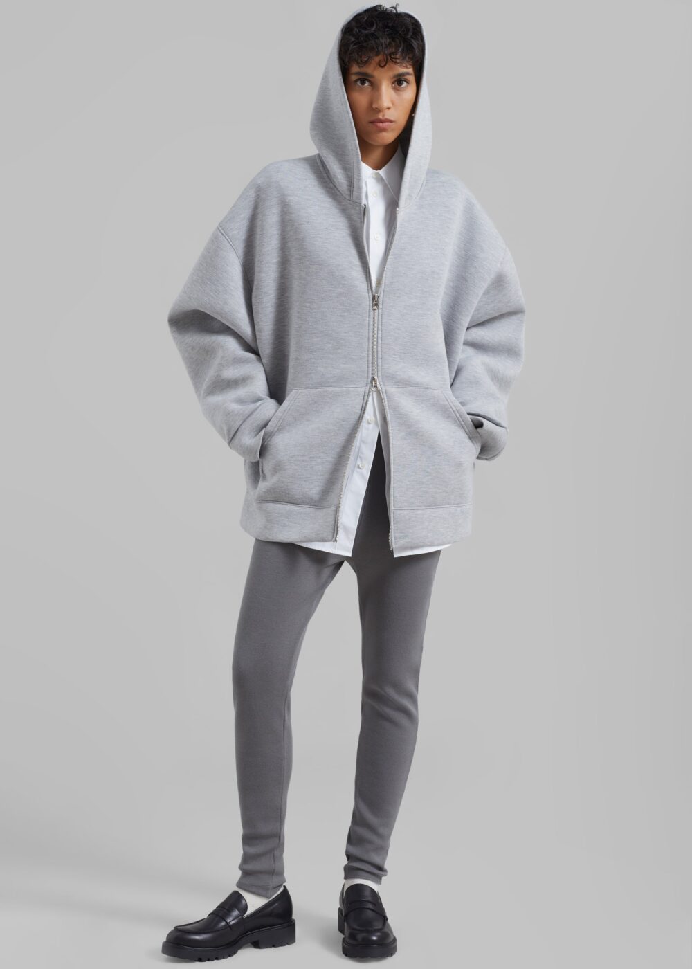 Denton Oversized Hoodie - Grey - Image 7