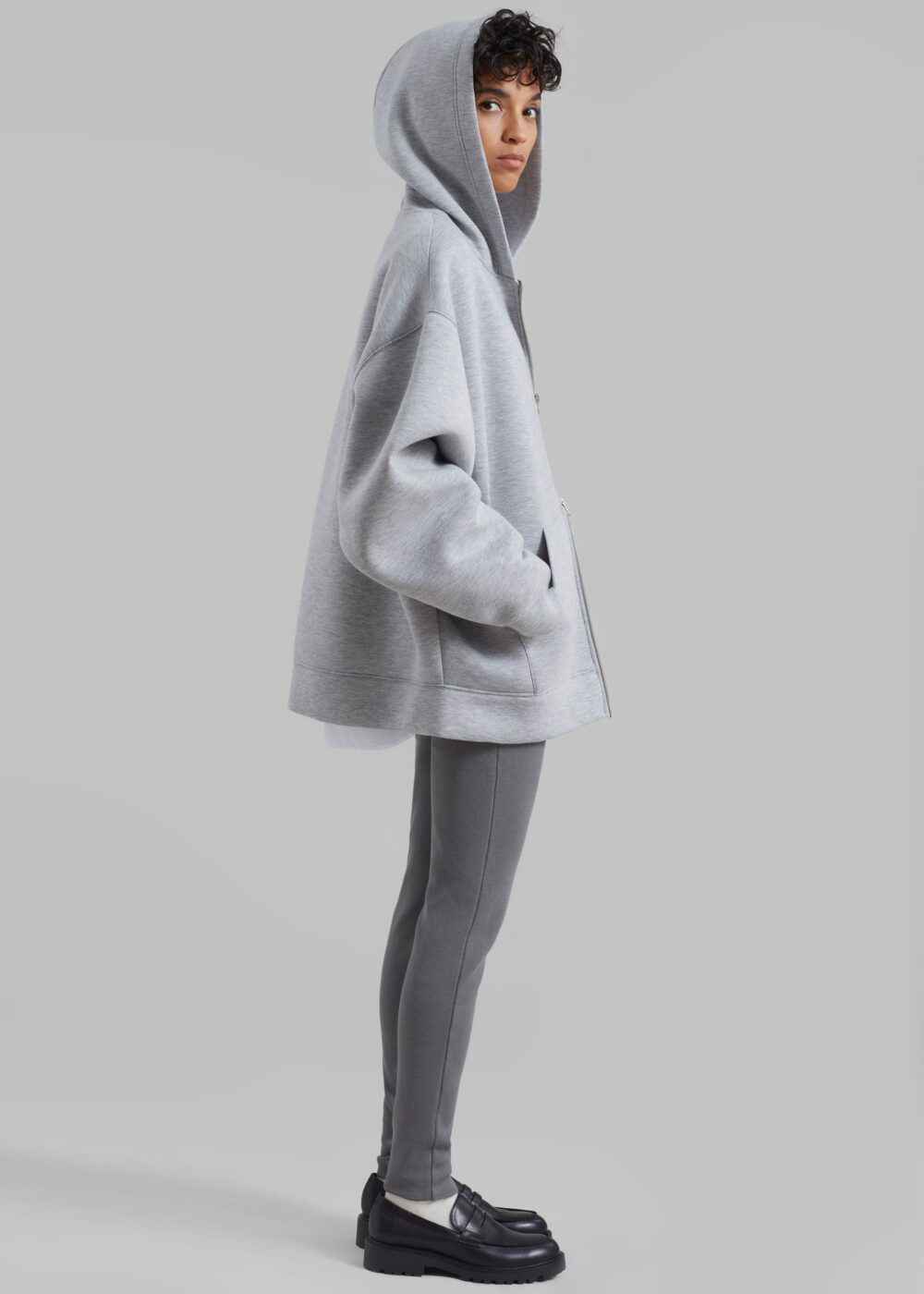 Denton Oversized Hoodie - Grey - Image 3