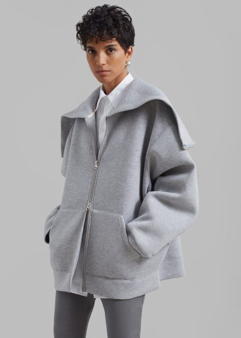 Denton Oversized Hoodie - Grey - Image 4