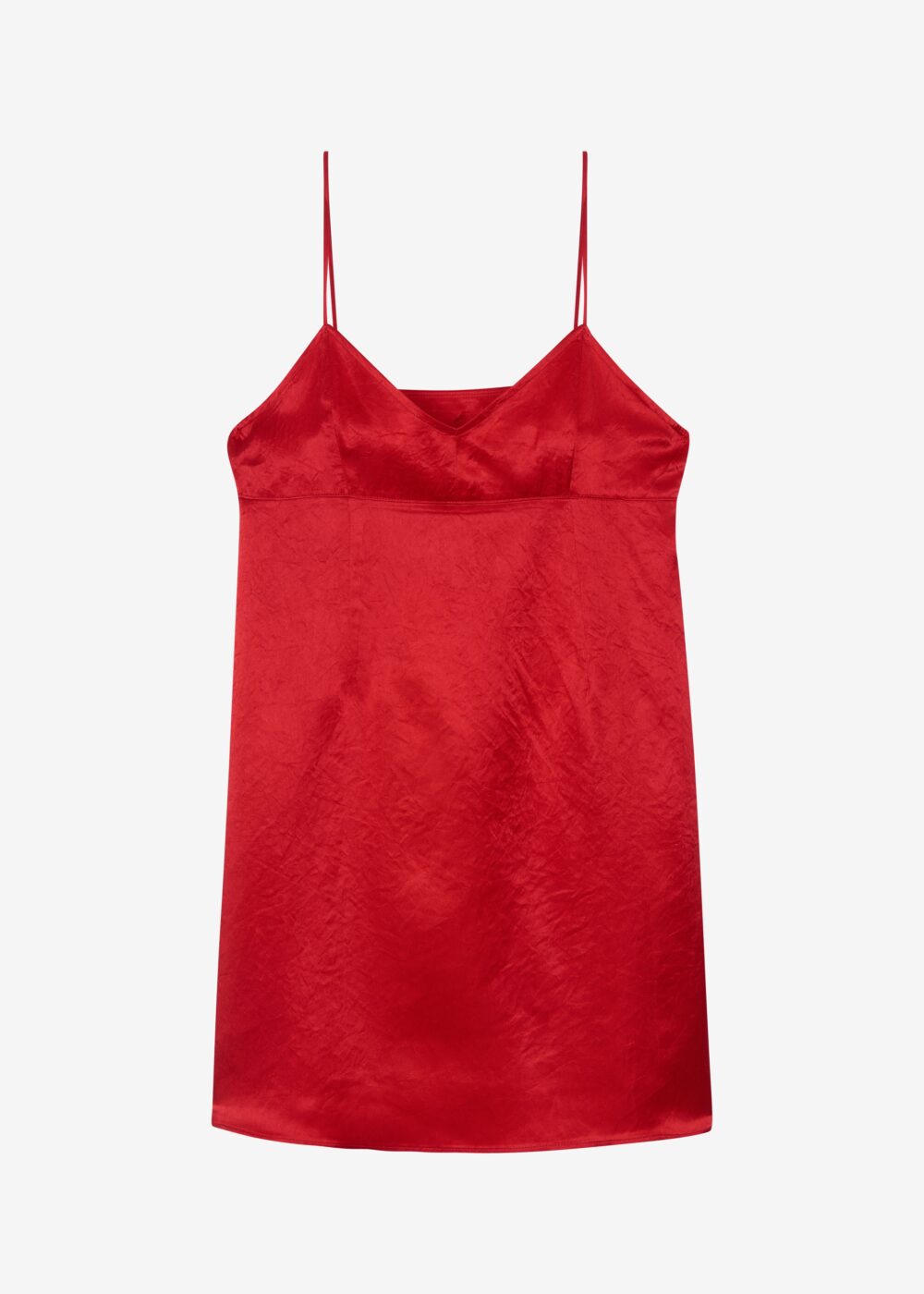 Elma Satin Mini Dress - Red - Image 7