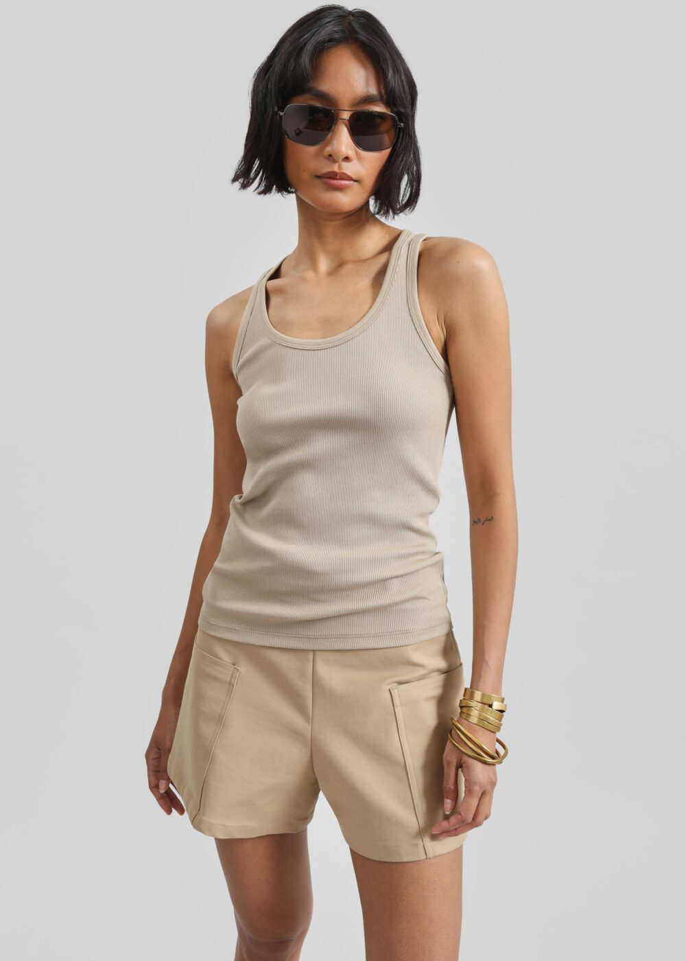 Elson Tank Top - Beige - Image 4
