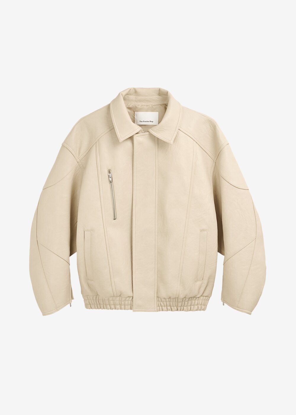 Enora Faux Leather Jacket - Cream - Image 7