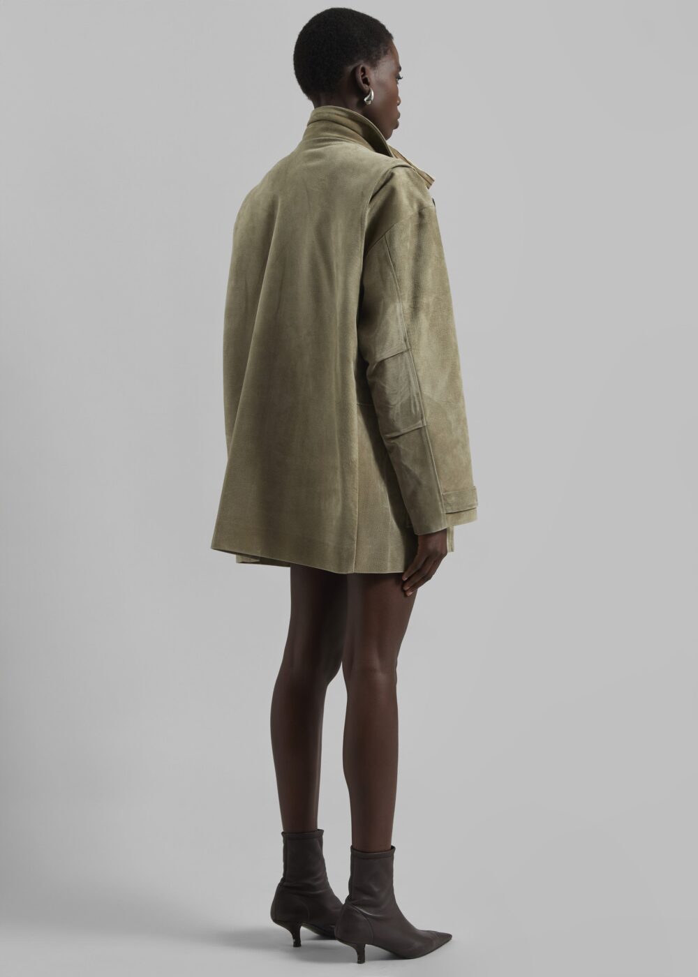 Fennor Suede Jacket - Pale Olive - Image 6