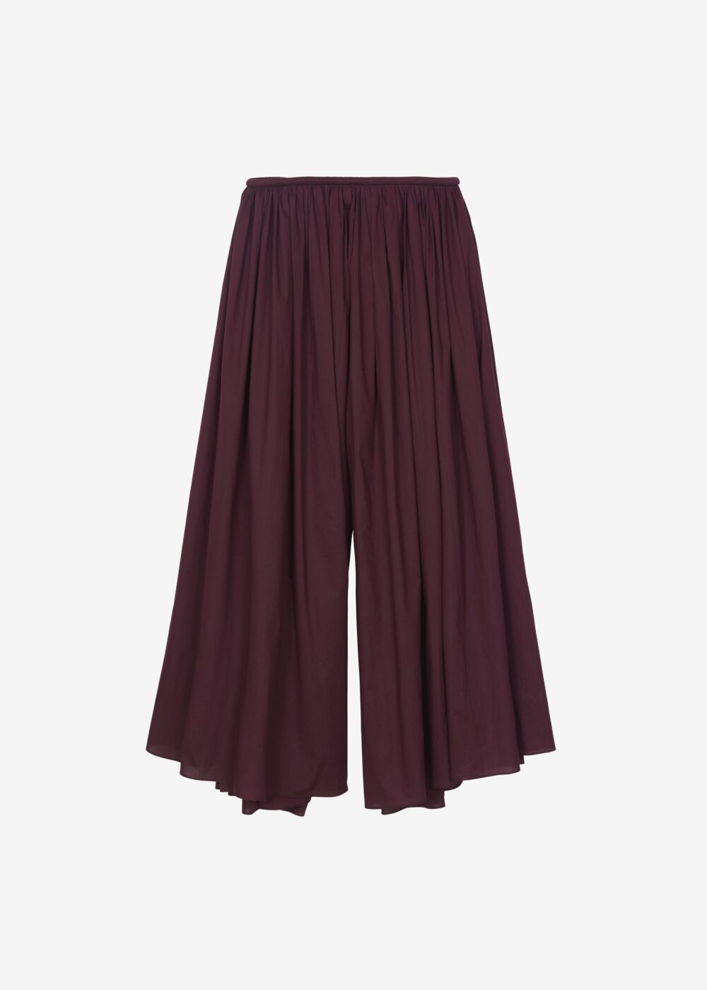 Gaeta Wide Corded Waistband Culottes - Burgundy - Image 10