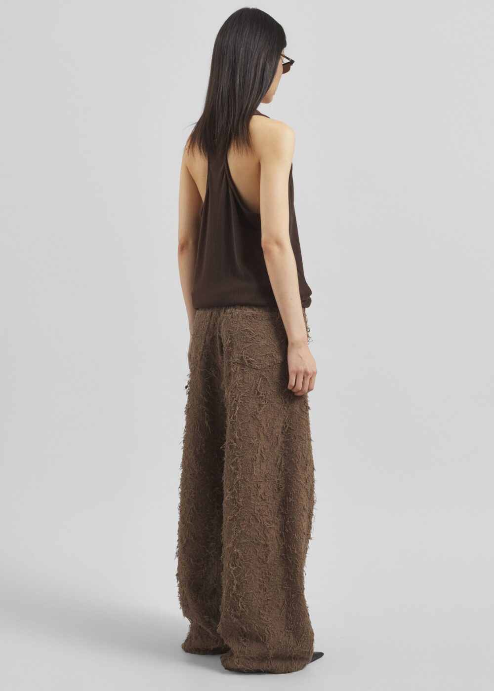 Haikure Bethany Fur Denim Pants - Camel - Image 6