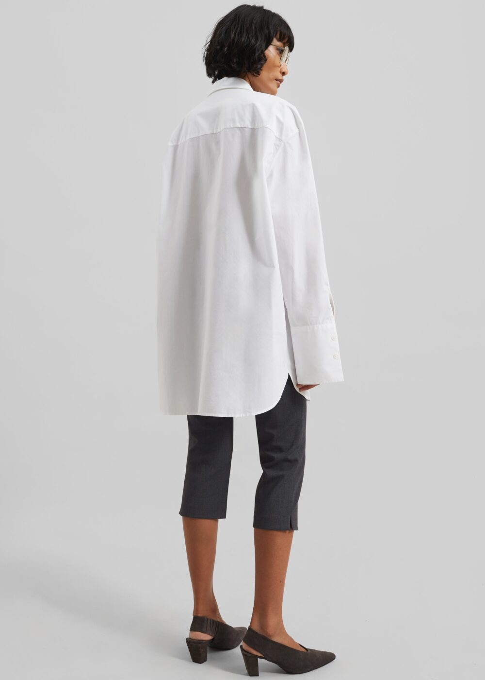 Helen Organic Cotton Long Shirt - White - Image 6