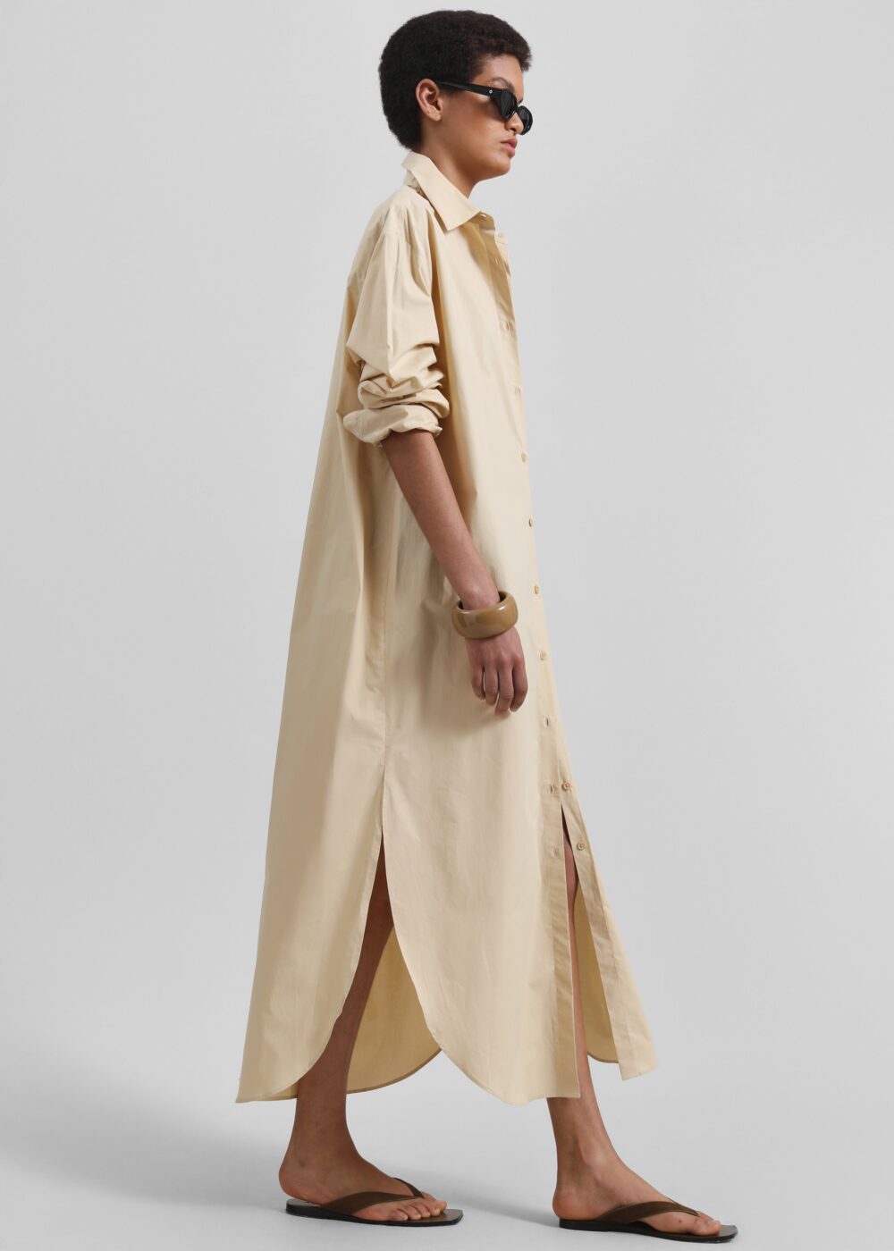 Helena Shirt Dress - Beige - Image 3