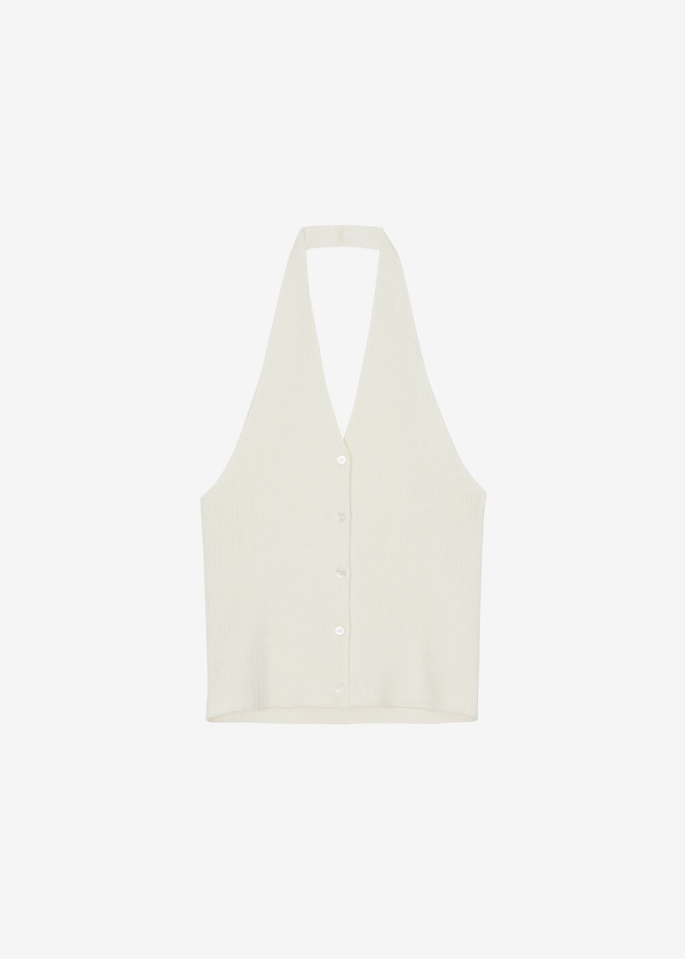 Himi Knit Halter Top - Cream - Image 6
