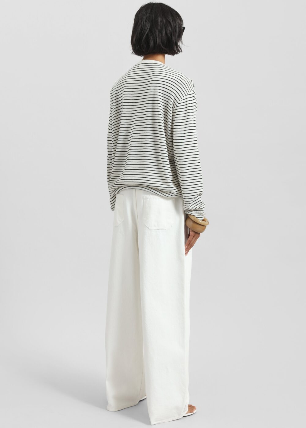 Iven Knit Pullover - White/Black Stripe - Image 8