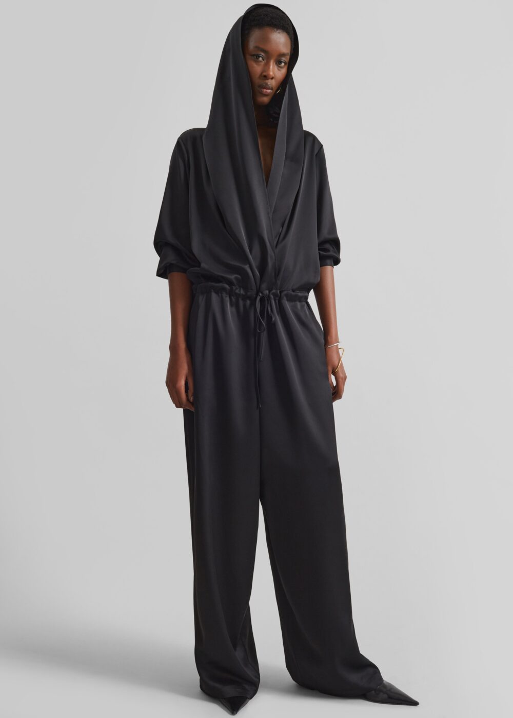 Jesmond Hooded Jumpsuit - Black - Image 3