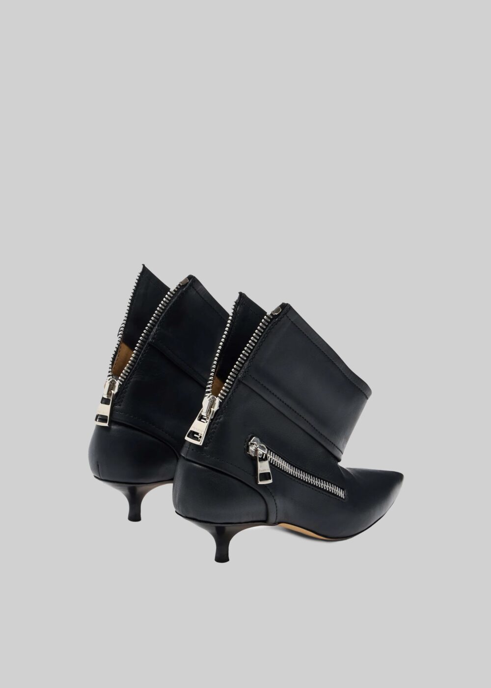 JW Anderson Kitten Heel Biker Boots - Black - Image 2