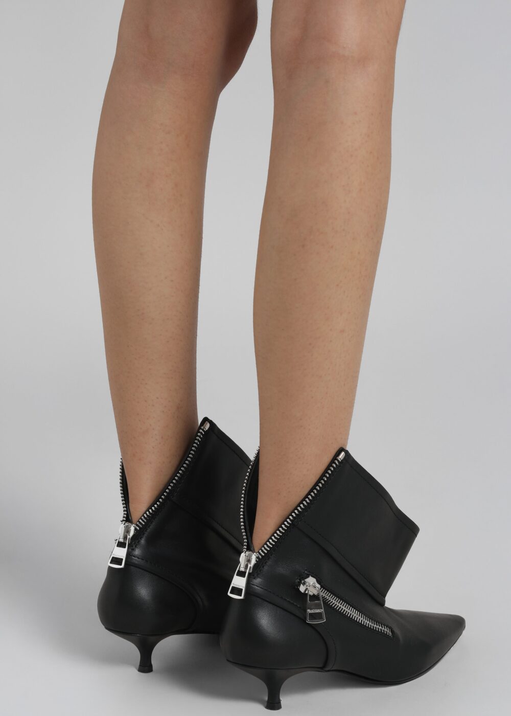 JW Anderson Kitten Heel Biker Boots - Black - Image 7
