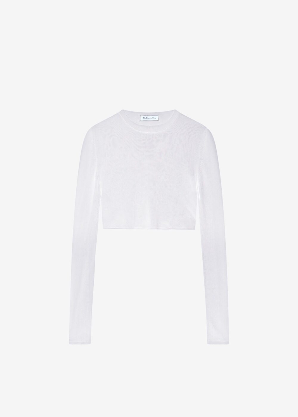 Kazel Cropped Thin Knit Top - White - Image 11