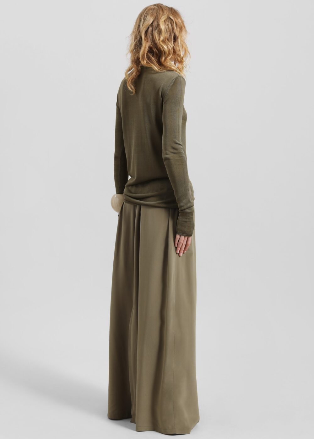 Kazel Thin Knit Top - Khaki - Image 10