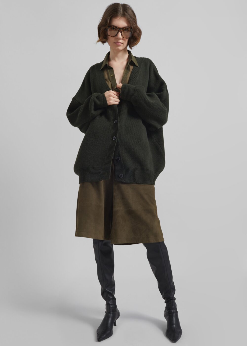 Ledbury Cardigan - Khaki - Image 3