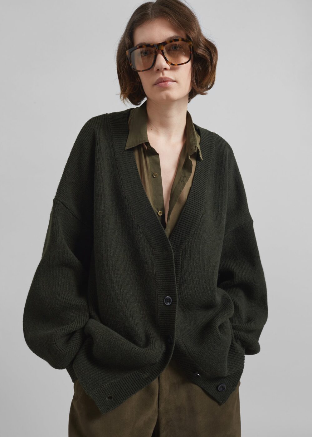 Ledbury Cardigan - Khaki - Image 4