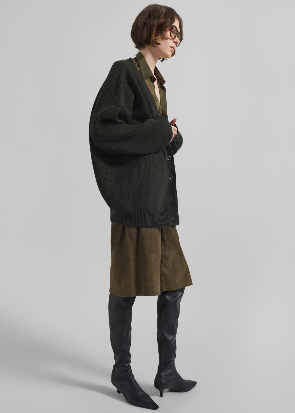 Ledbury Cardigan - Khaki - Image 5