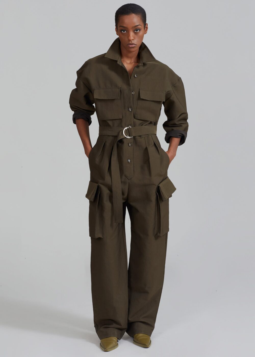Linda Jumpsuit - Dark Olive - Image 4