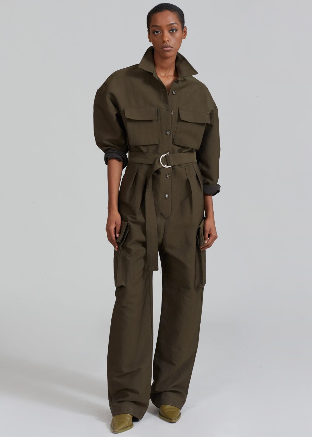 Linda Jumpsuit - Dark Olive - Image 8