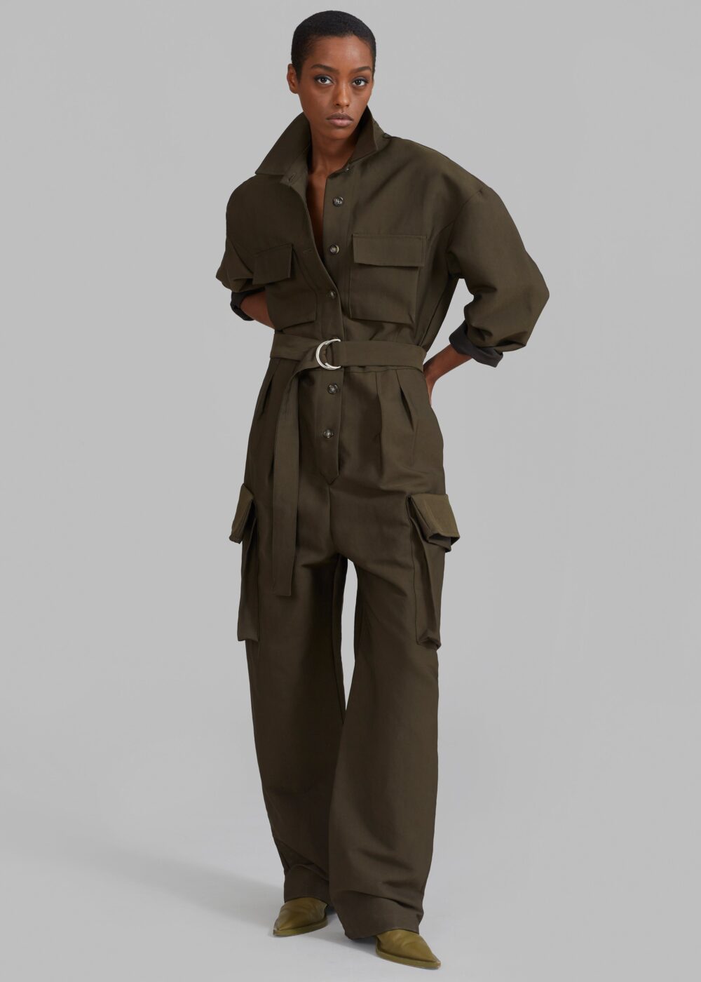 Linda Jumpsuit - Dark Olive - Image 7