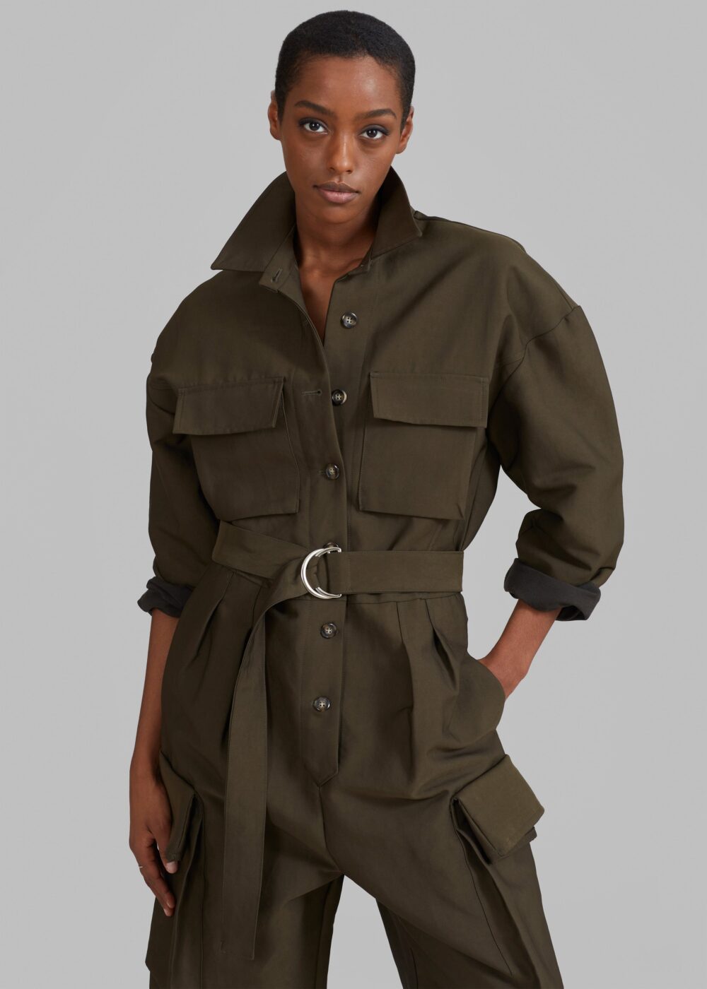 Linda Jumpsuit - Dark Olive - Image 6