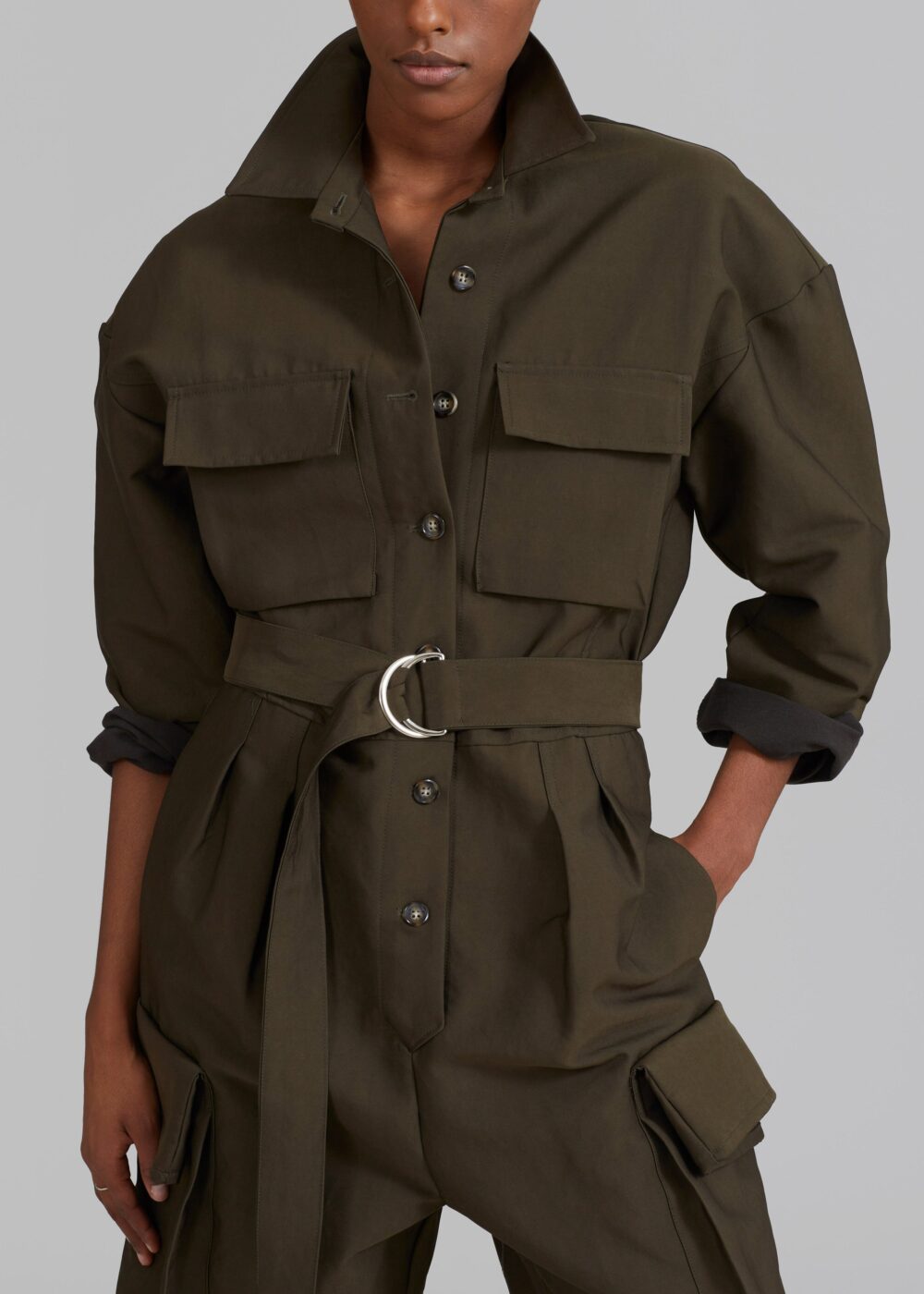Linda Jumpsuit - Dark Olive - Image 3