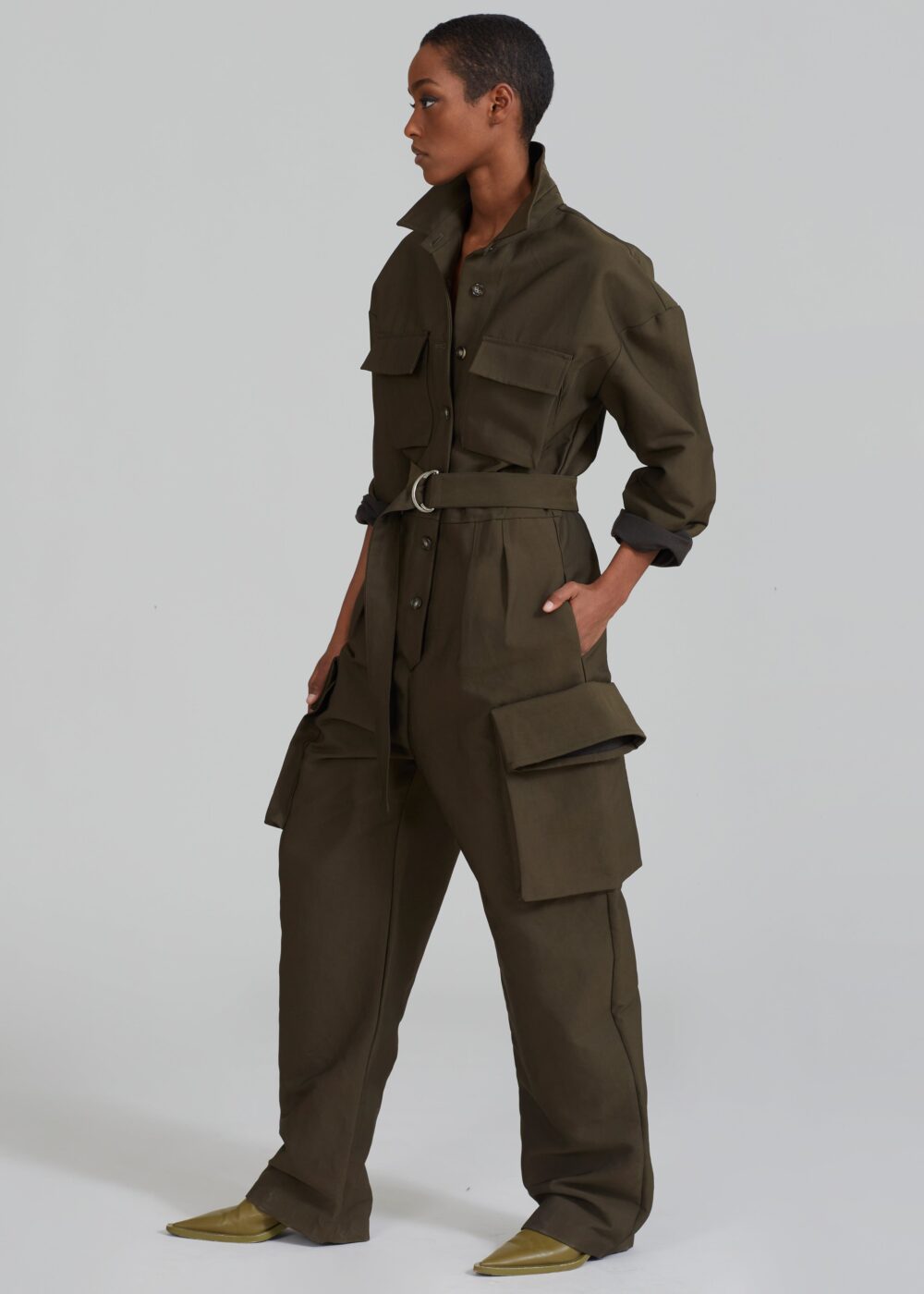Linda Jumpsuit - Dark Olive - Image 5